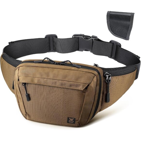 Men's Coyote Brown Tactical Concealed Carry Fanny Pack Ccw Fanny Pack Waist Bag - Picture 1 of 4